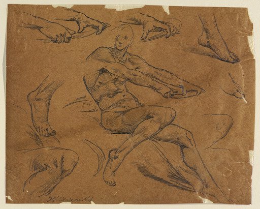 Studies of a Seated Nude