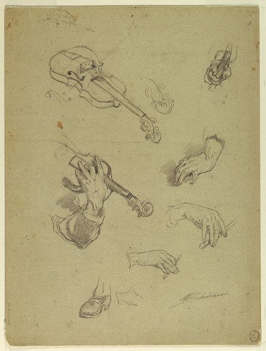 Study of Hands of a Violin Player