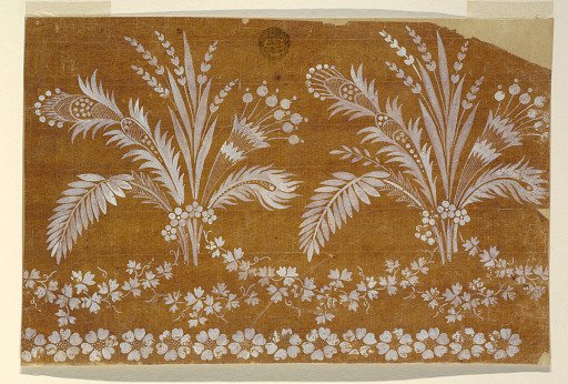 Design for an Embroidered or Woven Horizontal Border of the "Fabrique de St. Ruf"
