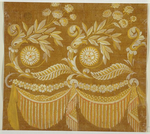 Design for an Embroidered Horizontal Border of the "Fabrique de St. Ruf"