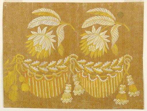 Design for an Embroidered Horizontal Border of the "Fabrique de St. Ruf," Unfinished