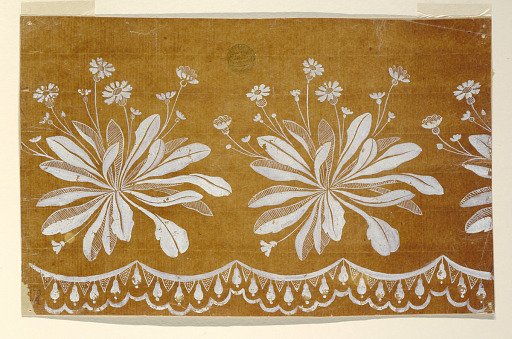 Design for an Embroidered or Woven Horizontal Border of the "Fabrique de St. Ruf"