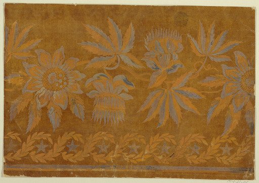 Design for an Embroidered or Woven Horizontal Border of the "Fabrique de St. Ruf"