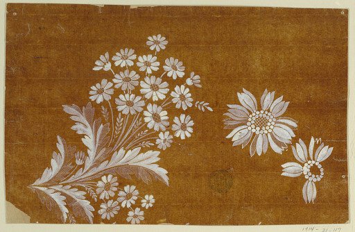 Design for Embroidered or Woven Floral Motifs of the "Fabrique de St. Ruf"