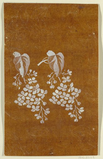 Desigsn for Embroidered or Woven Floral Motifs of the "Fabrique de St. Ruf," Finished and Unfinished