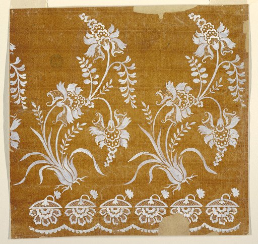 Design for an Embroidered or Woven Horizontal Border of the "Fabrique de St. Ruf"