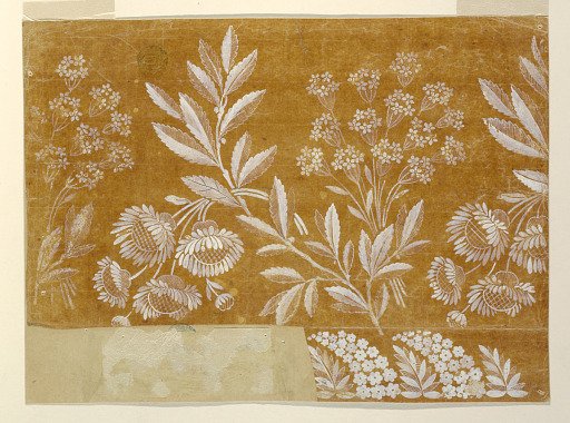 Design for an Embroidered or Woven Horizontal Border of the "Fabrique de St. Ruf"