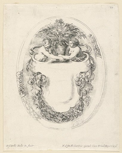 Design for an Escutcheon in Form of Sailboat, in Recueil Noveau de Differens Cartouches
