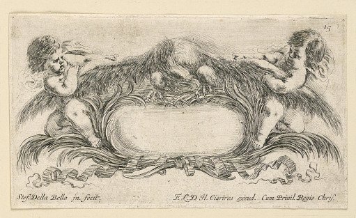 Escutcheon, No. 15 from "Raccolta di varii cappriccii et nove inventioni di cartelle et ornamenti"