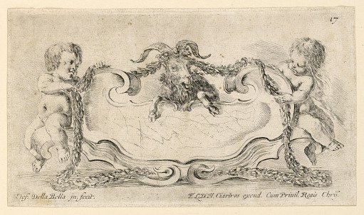 Escutcheon, No. 17 from "Raccolta di varii cappriccii et nove inventioni di cartelle et ornamenti"