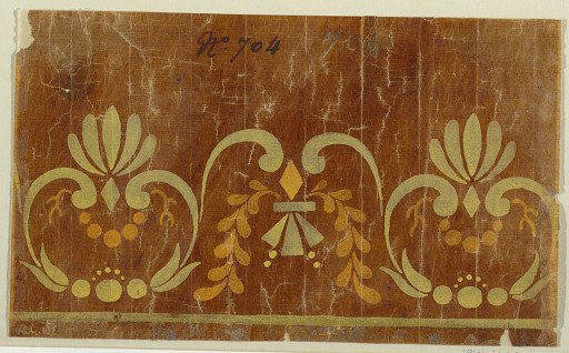 Design for a Woven of Embroidered Horitontal Border