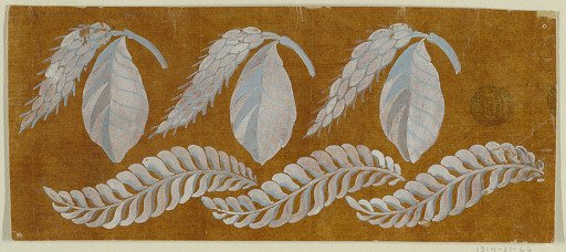 Design for an Embroidered or Woven Horizontal Border, of the "Fabrique de Sts. Ruf," Unfinished