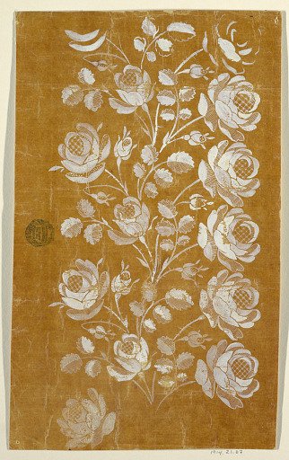 Design for an Embroidered or Woven Horizontal Border, of the "Fabrique de St. Ruf," Unfinished