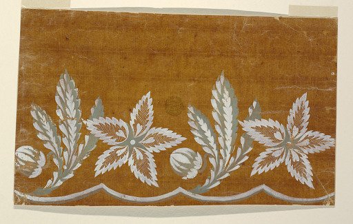 Design for an Embroidered or Woven Horizontal Border of the "Fabrique de St. Ruf," Unfinished