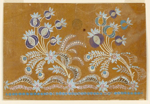 Design for an Embroidered Horizontal Border of the "Fabrique de St. Ruf," Unfinished
