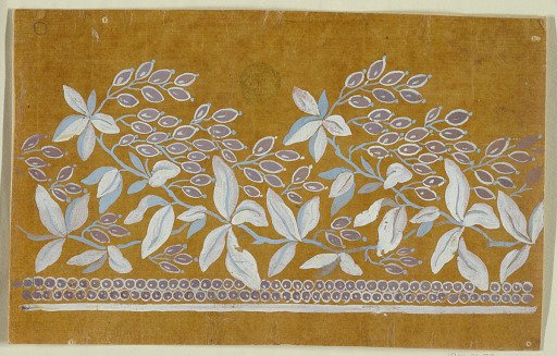 Design for an Embroidered Horizontal Border of the "Fabrique de St. Ruf," Unfinished