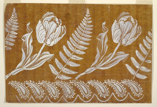 Design for an Embroidered or Woven Horizontal Border of the "Fabrique de St. Ruf," Unfinished