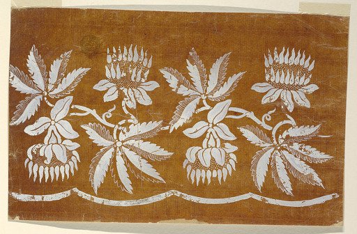 Design for an Embroidered or Woven Horizontal Border of the "Fabrique de St. Ruf"