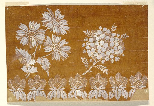Design for an Embroidered or Woven Horizontal Border of the "Fabrique de St. Ruf"