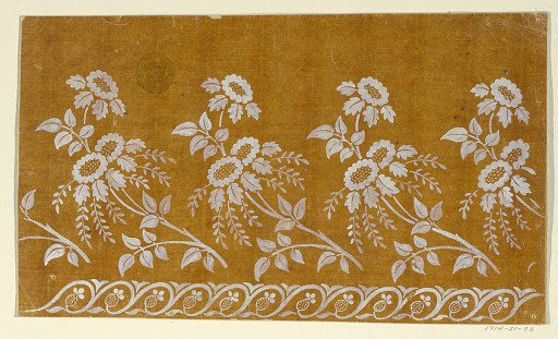 Design for an Embroidered or Woven Horizontal Border of the "Fabrique de St. Ruf"