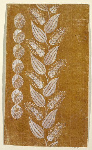 Design for an Embroidered or Woven Horizontal Border of the "Fabrique de St. Ruf"