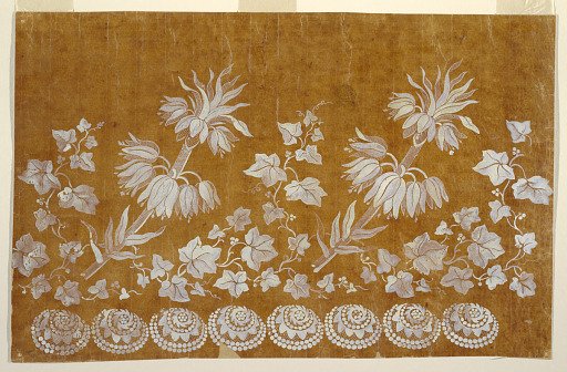 Design for an Embroidered or Woven Horizontal Border of the "Fabrique de St. Ruf"