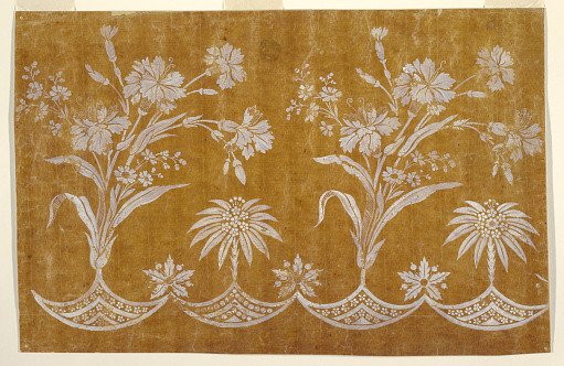 Design for an Embroidered or Woven Horizontal Border of the "Fabrique de St. Ruf"