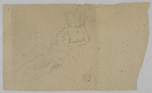 Sketch of a Man or Angel with a Book