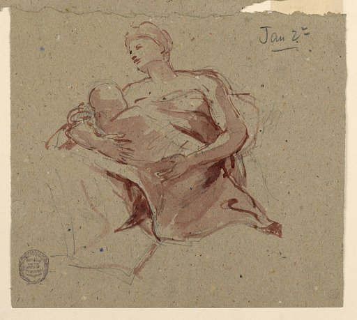 Study for "Charity," St. Bartholomew's Church, New York, NY