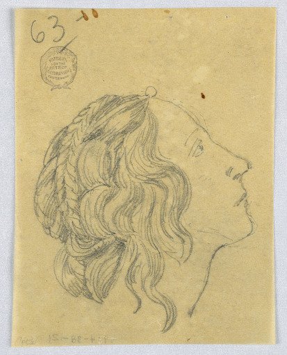Sketch of Woman's Head in Profile