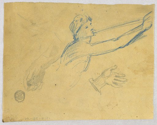 Sketch of Trumpeting Angel