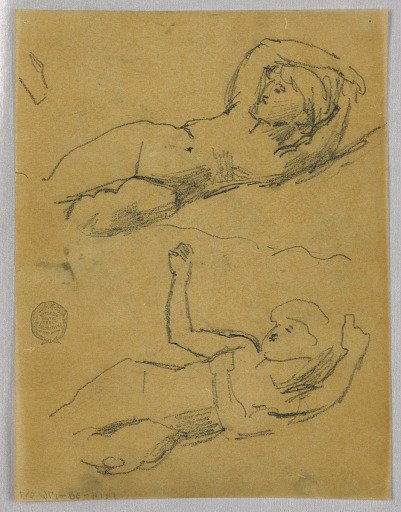 Two Sketches of Female Nudes