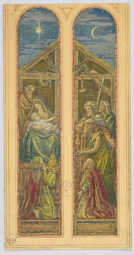 Adoration of the Magi (Design for Stained Glass Window)