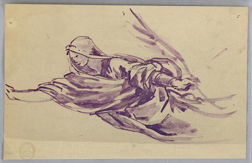 Study of Draped Figure with Palm