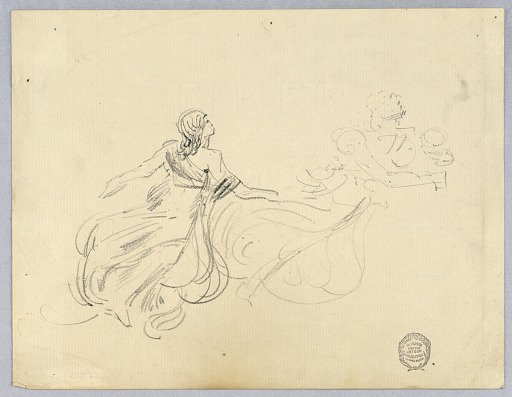 Sketch of Two Female Figures