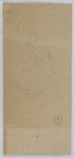 Sketches of Two Figures Moving Upwards