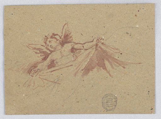 Sketch of Putti with Drapery