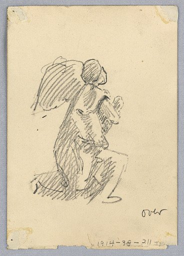 Sketch of Kneeling Angel