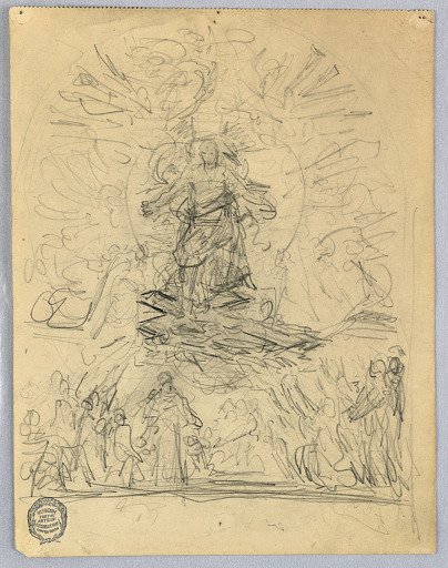 Sketch of Figure on a Cross