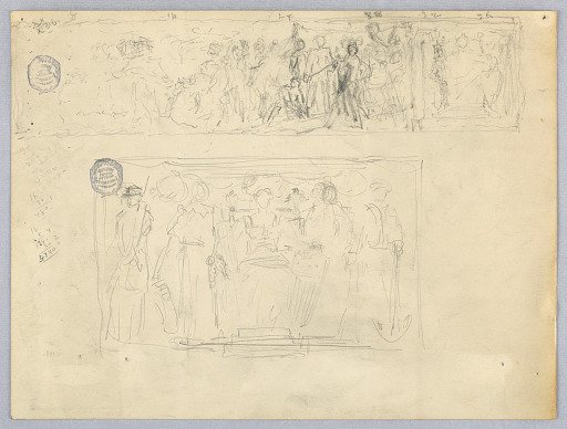Two Sketches for a Wall Mural