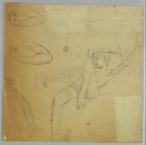 Sketches of Nude Figure and Arms