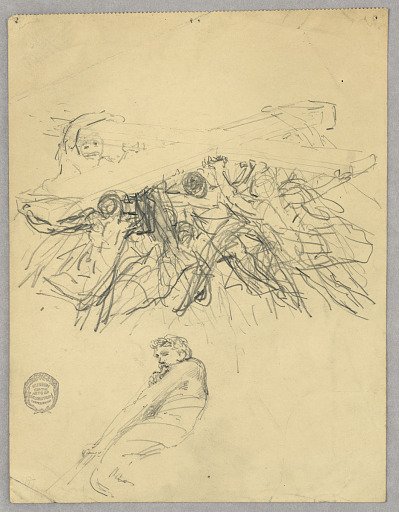 Sketch of Figures Bearing a Cross