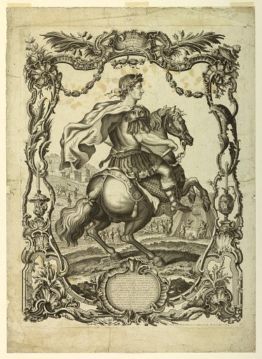 The Roman Emperor Vitellius (69), in escutcheon