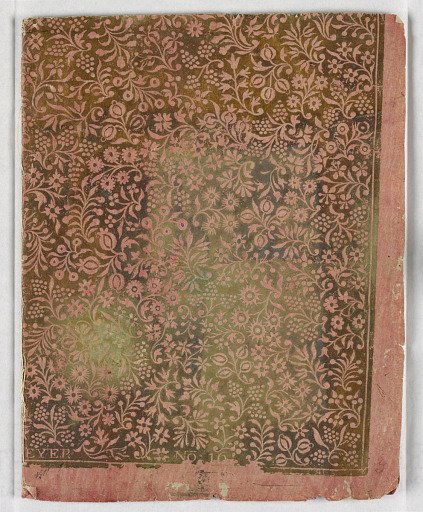 Copy Book: Manuscript Bound in Gilt Paper