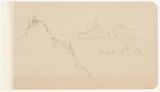Church and a Wooded Peak, Mexico