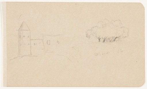 Sketches of a Tower and Trees, Mexico