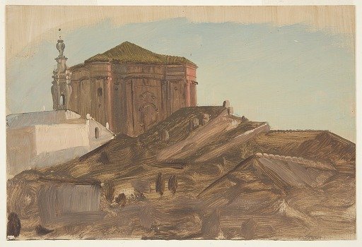 Rooftops near Sant'Andrea delle Fratte from the Via Gregoriana, Rome