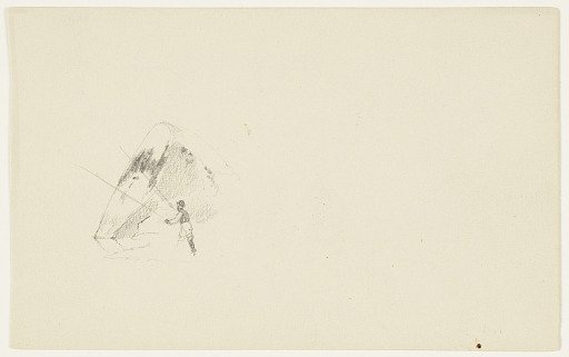 Fisherman by a Boulder, Millinocket Lake, Maine