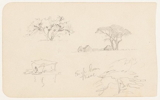 Sketches of Trees and a Figure, Mexico