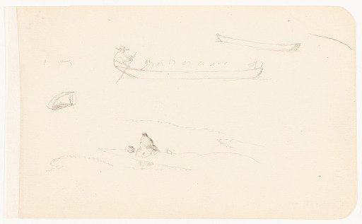 Sketches of Canoes and Figures, Mexico